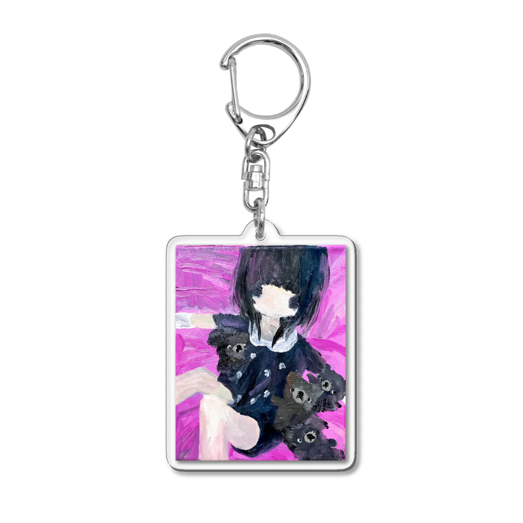 ハンドメイド愛やさんの桃色の夢熊♡キミ Acrylic Key Chain