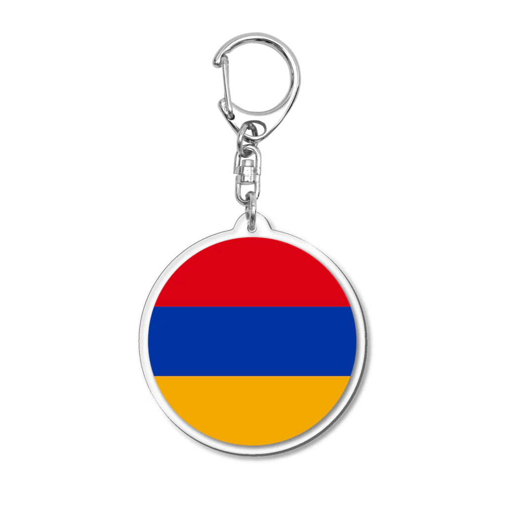 お絵かき屋さんのアルメニアの国旗 Acrylic Key Chain
