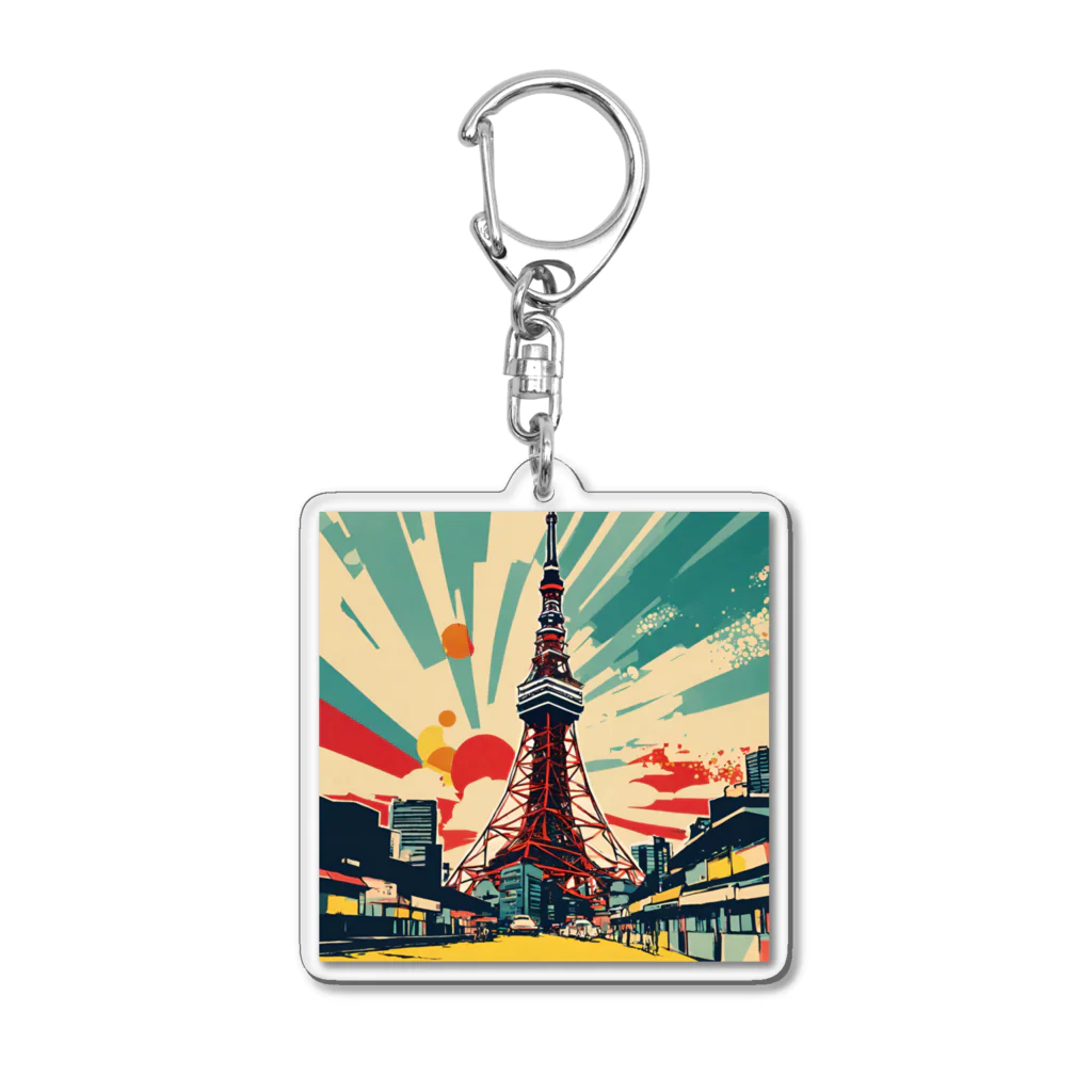 NeoPopGalleryのPOPARTTOKYOTOWER アクリルキーホルダー