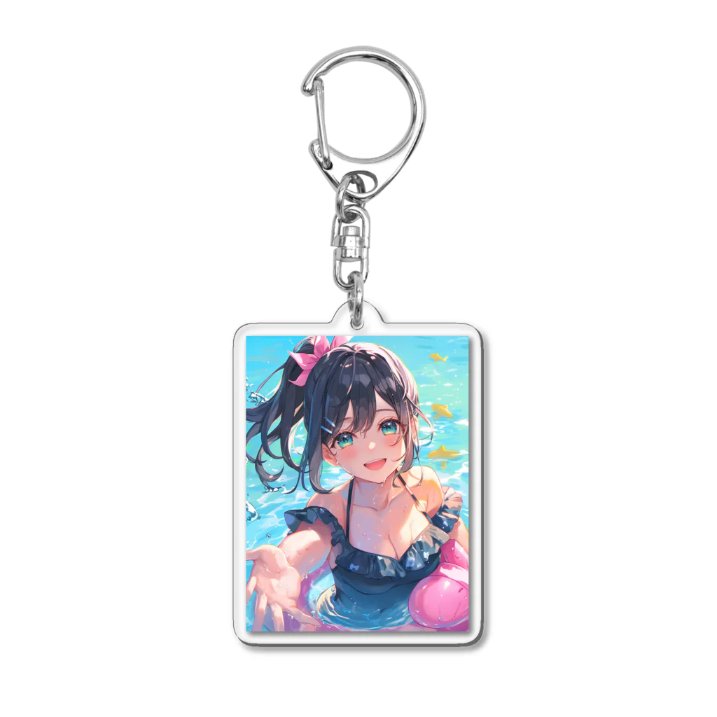 雪見ひよの🐬黒髪女子と水着デート☀️ Acrylic Key Chain