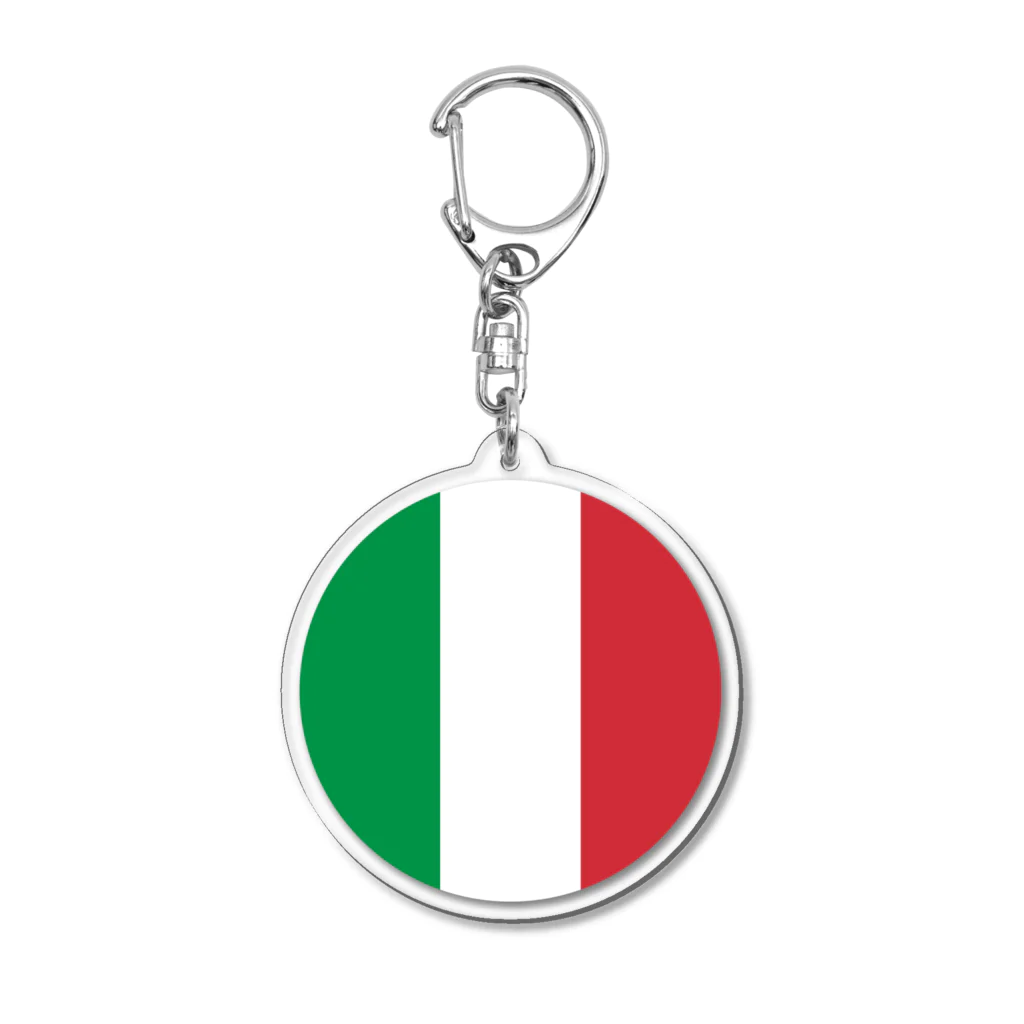 お絵かき屋さんのイタリアの国旗 Acrylic Key Chain