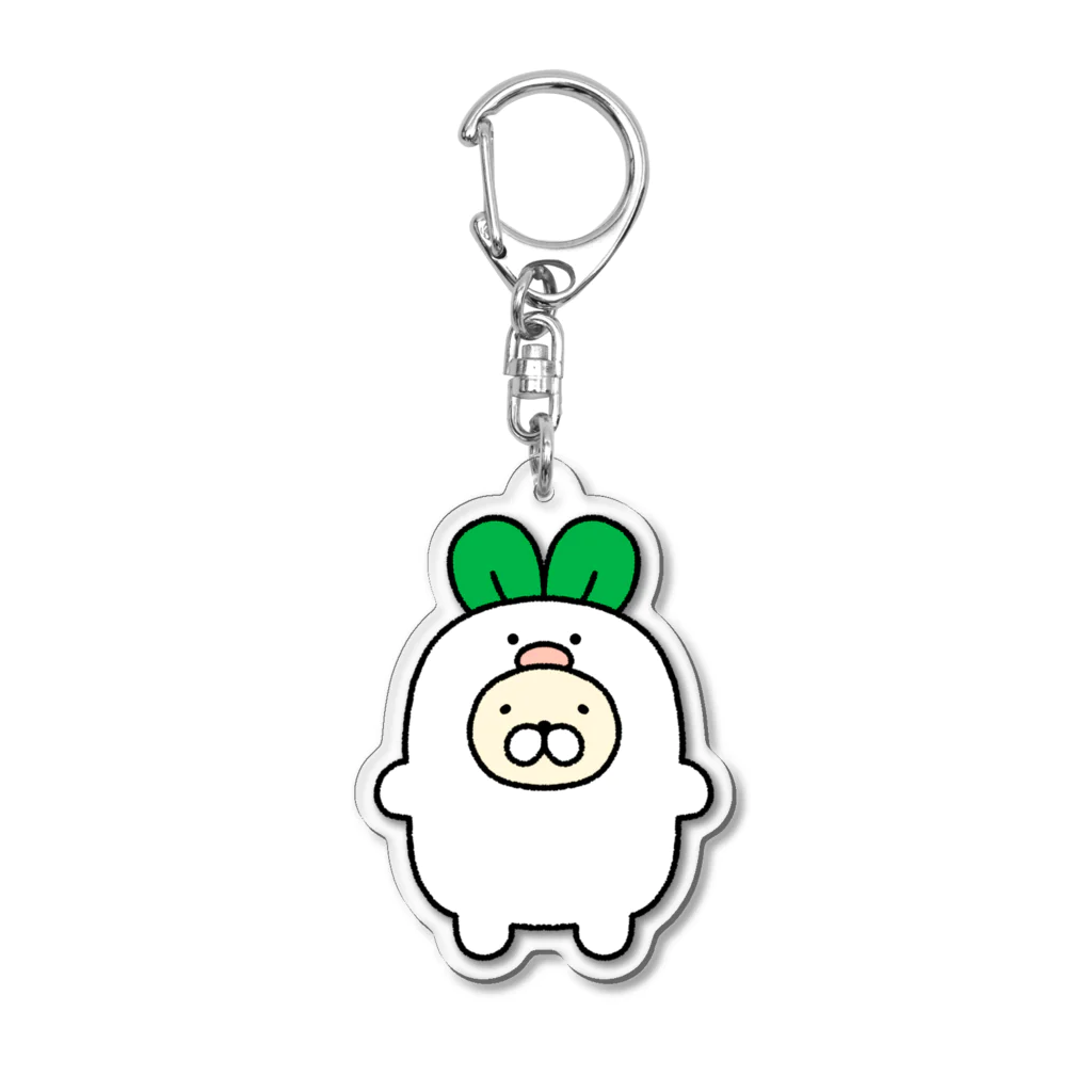 田中ぱんのぱんぱぱん SUZURI店の田中とお大根さま Acrylic Key Chain