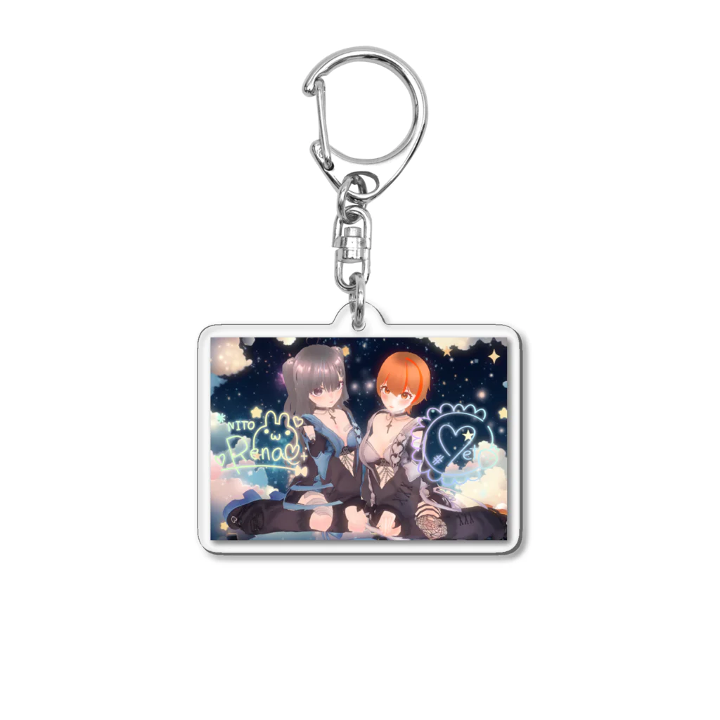 弐兎れぇな公式オンラインショップのめち×れなコラボグッズ Acrylic Key Chain