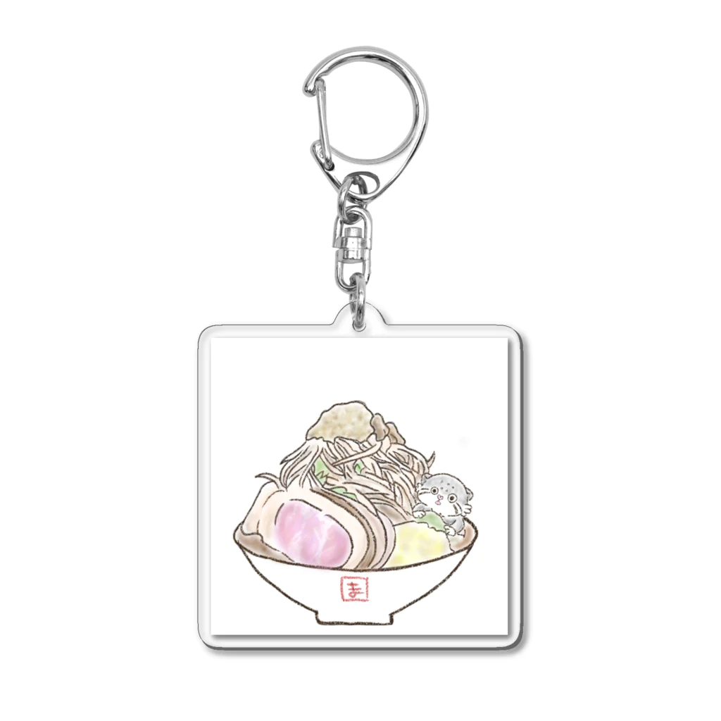 まぬけまぬるのまぬけまぬる（じろー/白） Acrylic Key Chain