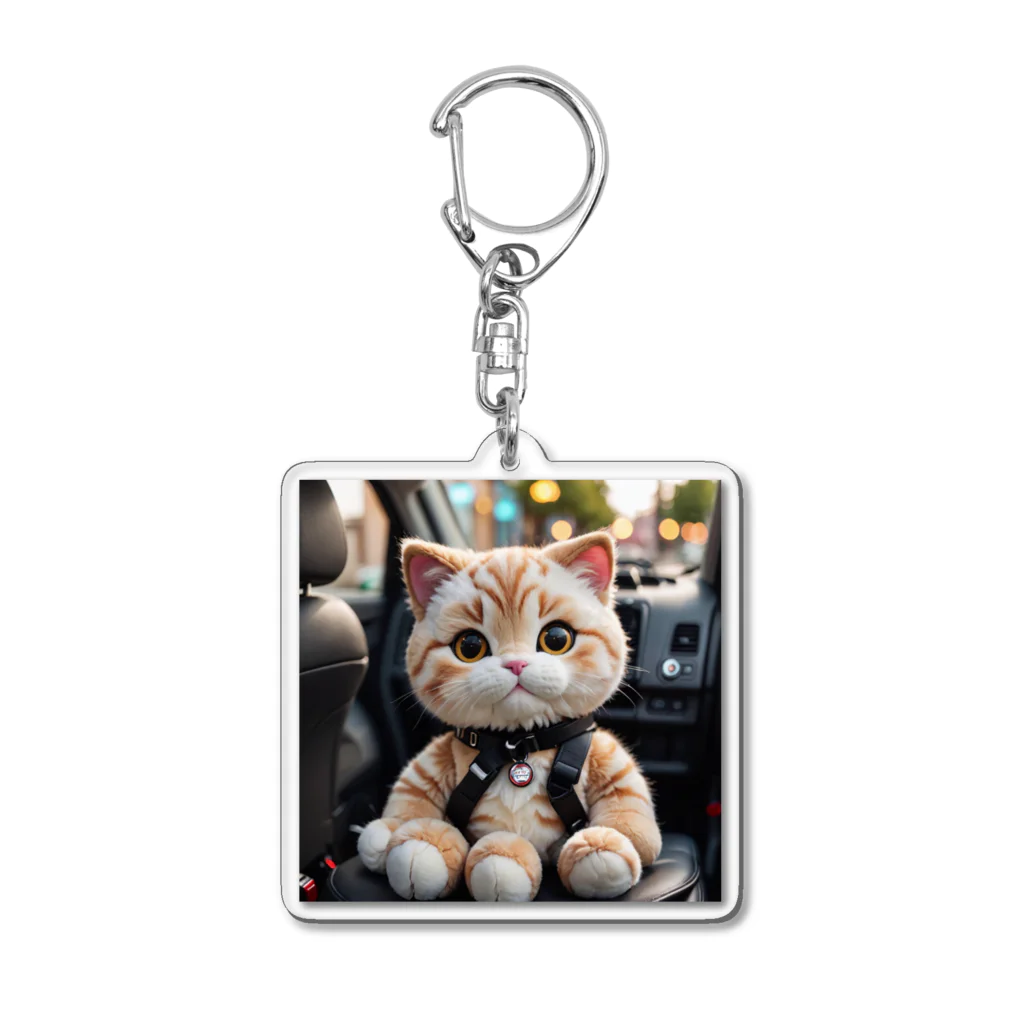 asnaynの車でお出かけネコちゃん Acrylic Key Chain