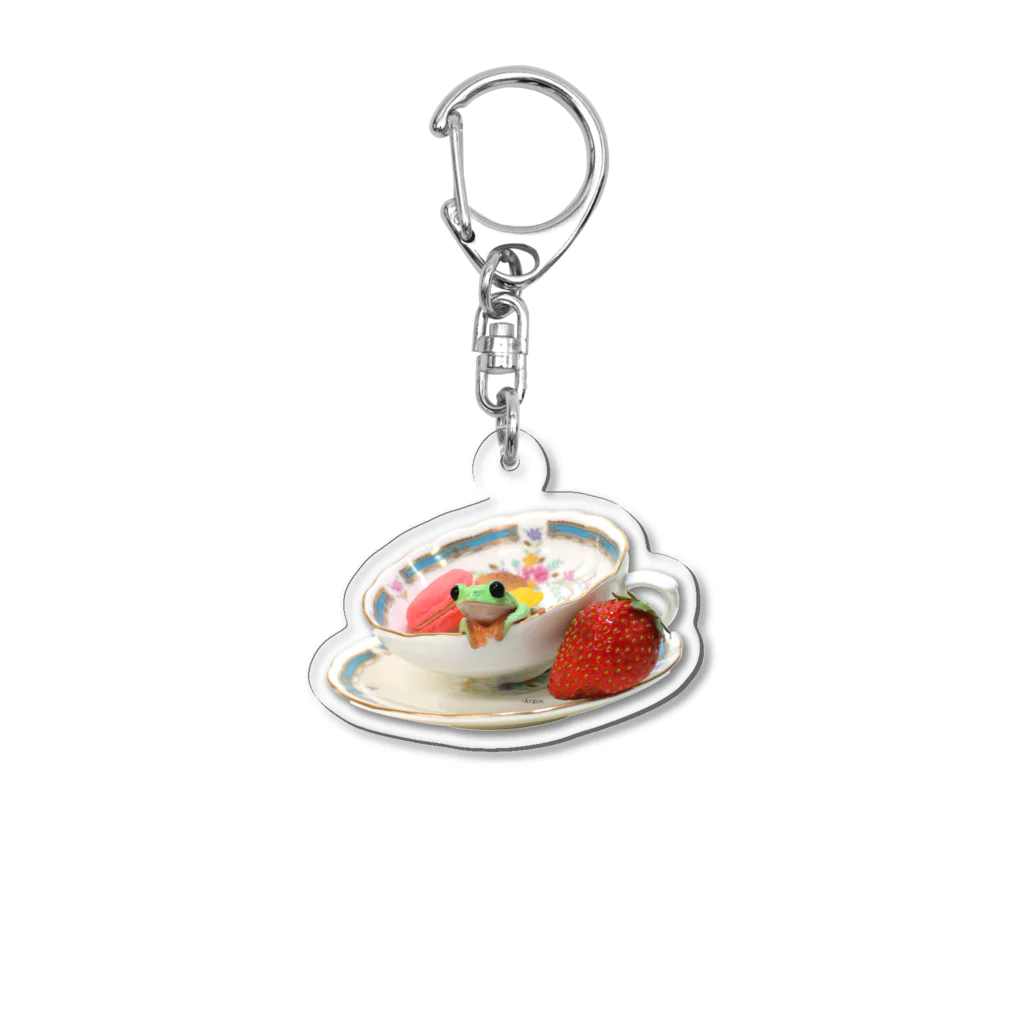 あるごんの美味しそうなモレレットアカメアマガエル Acrylic Key Chain