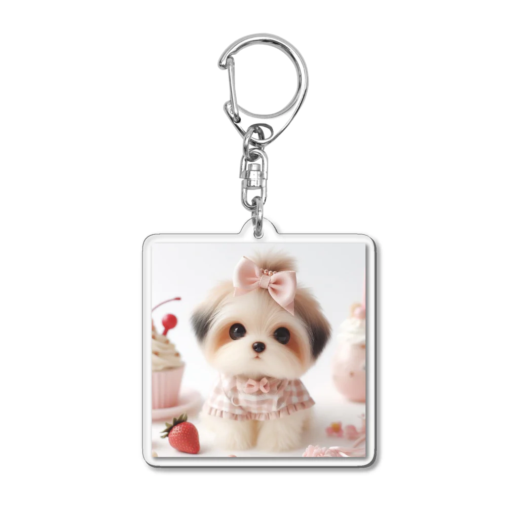 koumeiのかわいい子犬 Acrylic Key Chain