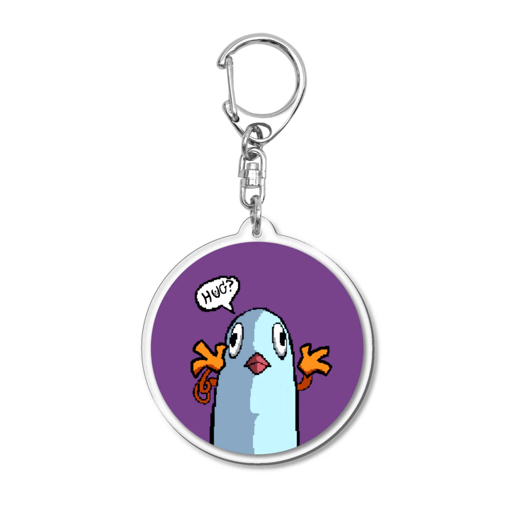 EXPigeonのHug Bird with love Acrylic Key Chain