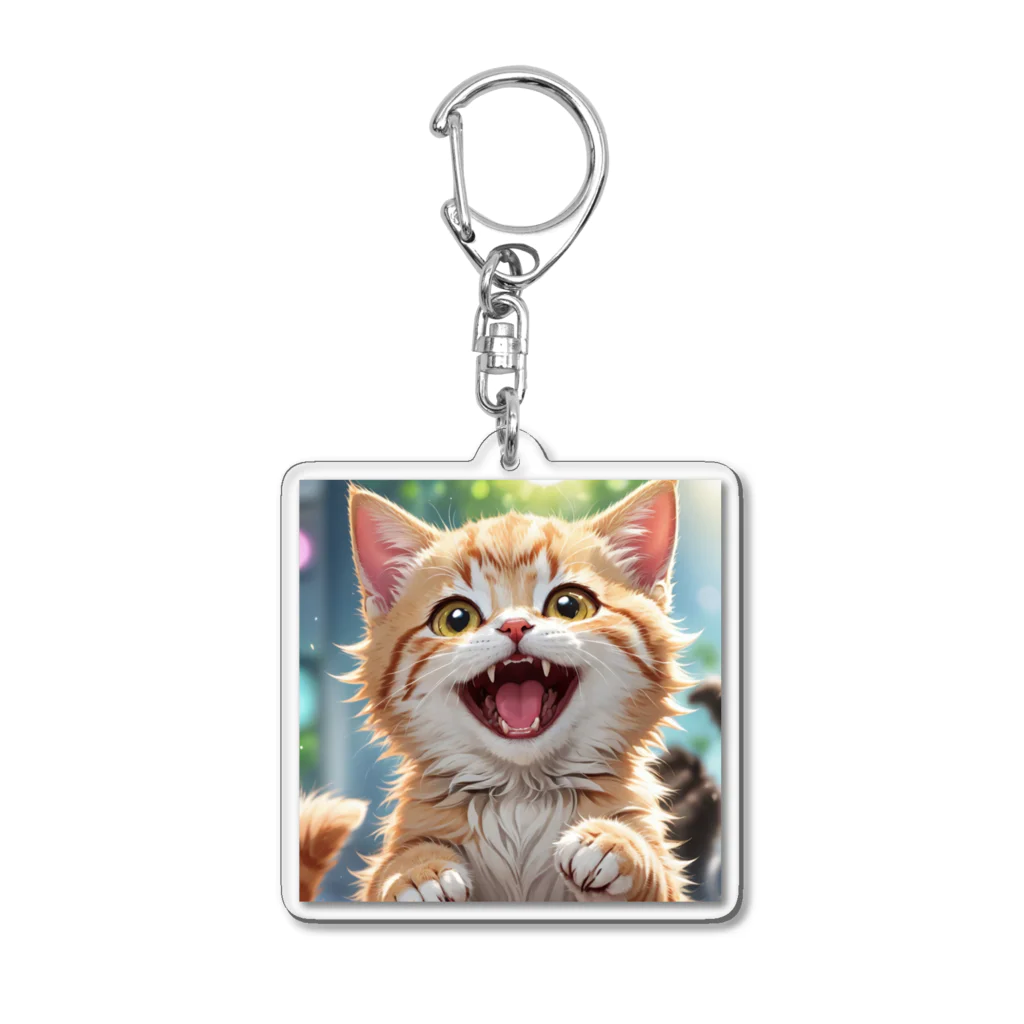 f-koroのかわいい笑顔がたまらない子猫 Acrylic Key Chain