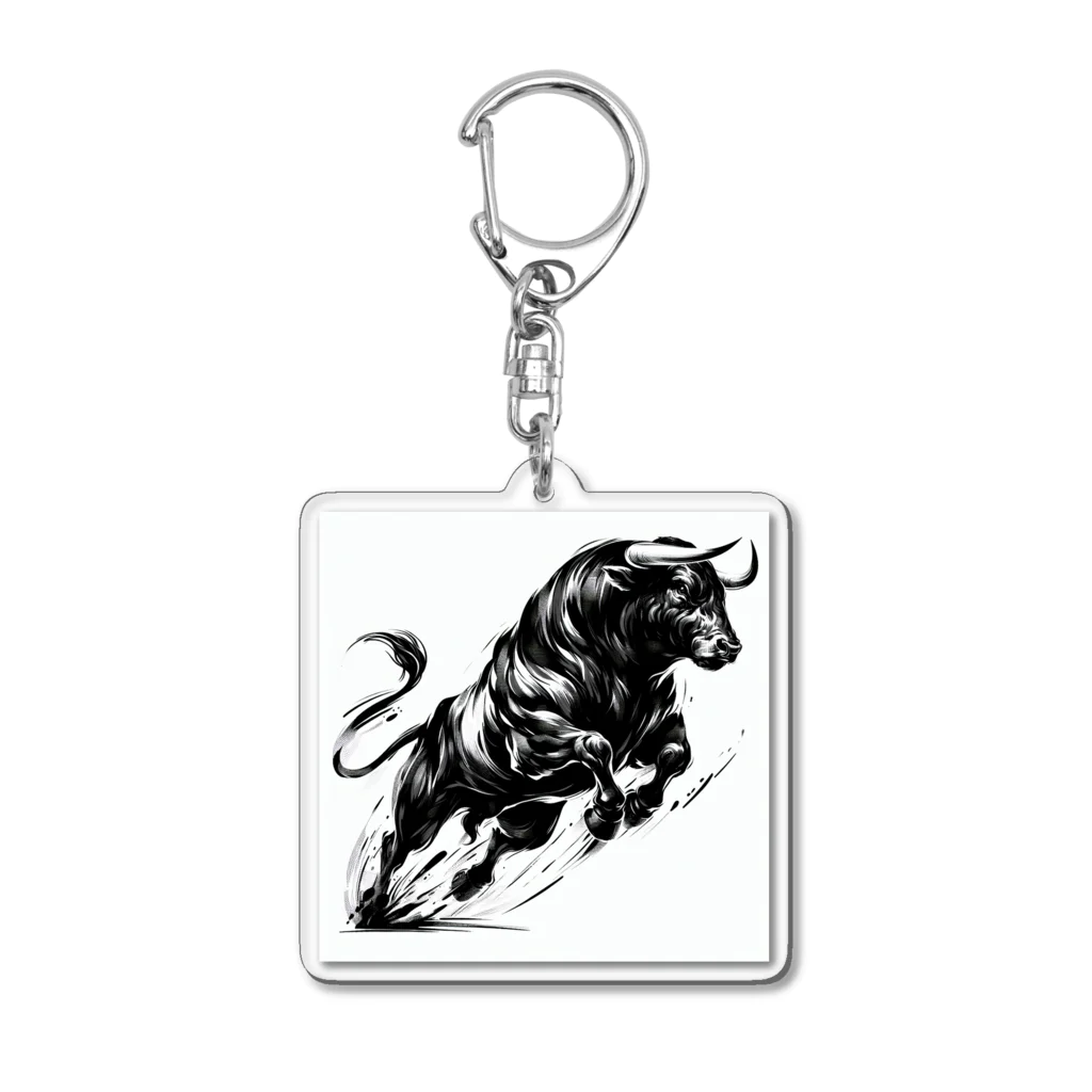 JBの水墨牛 Acrylic Key Chain