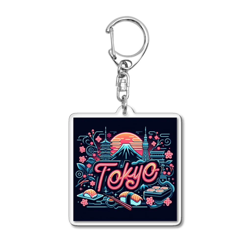 Anju ClothingのNeon Tokyo 2024 Acrylic Key Chain