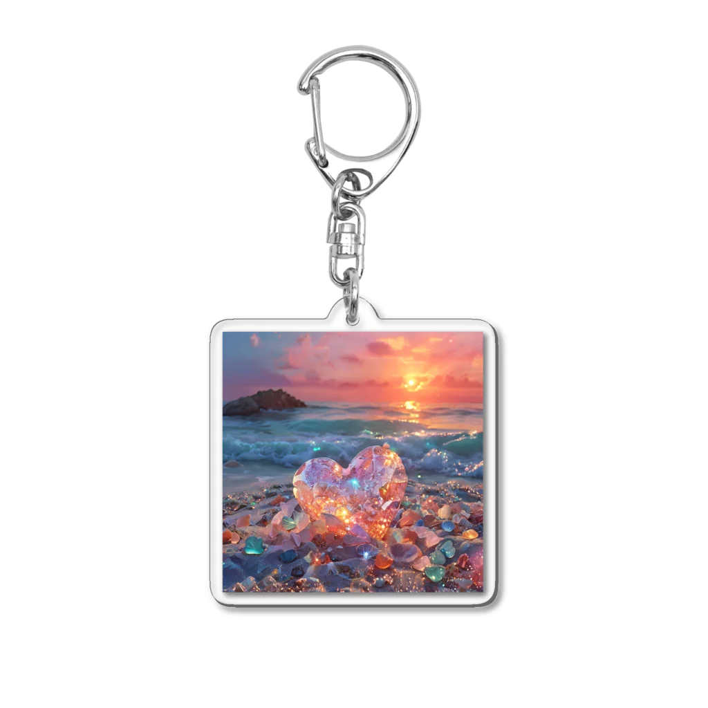 Mellow-Skyの美しすぎるハートシーグラス Acrylic Key Chain