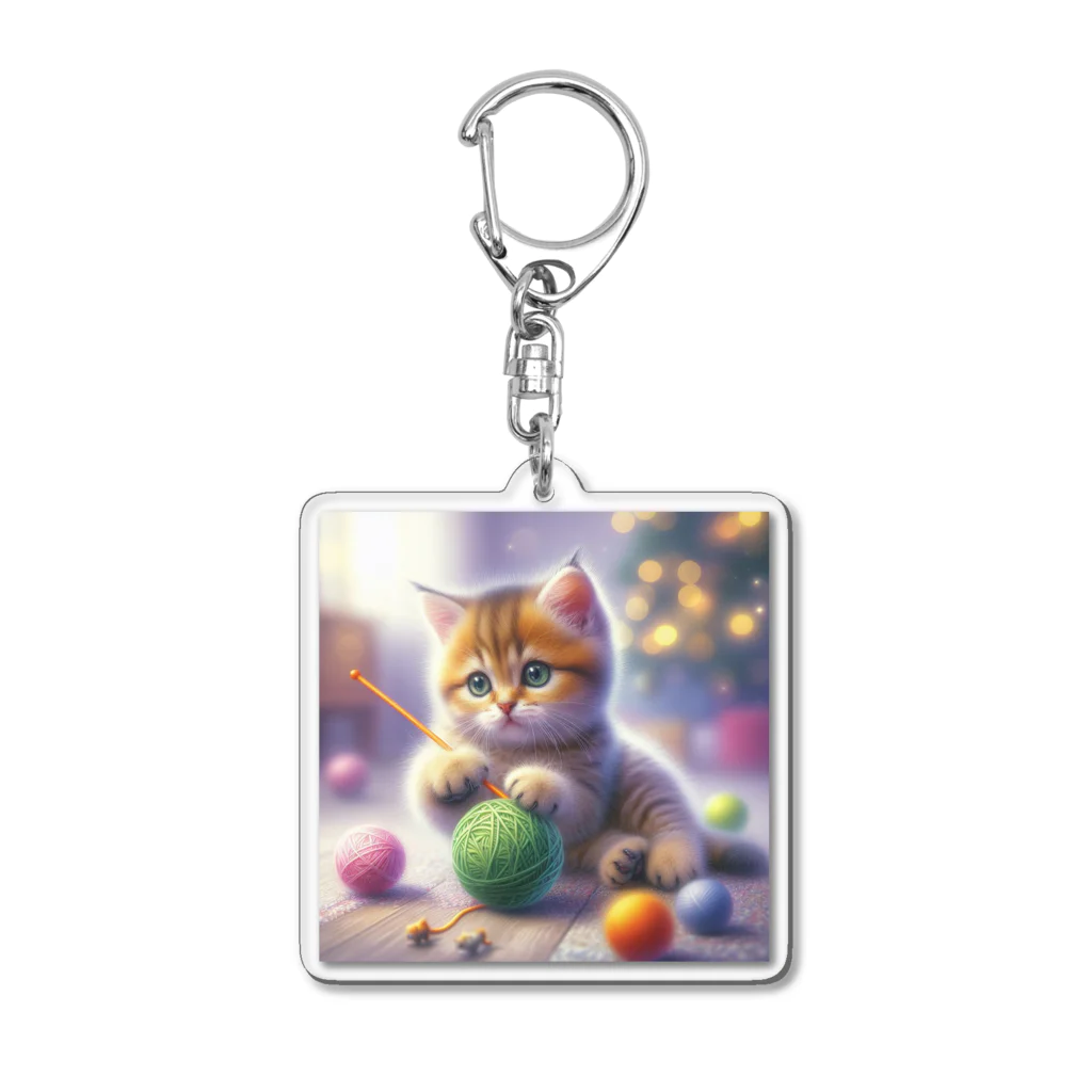 kangekiの遊ぶにゃんこNo.7 Acrylic Key Chain