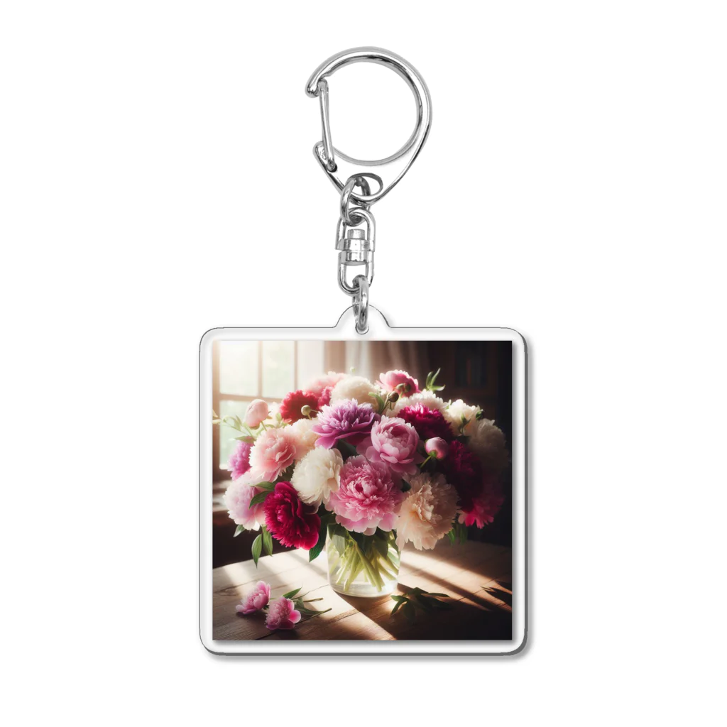 su-toの4月24日の誕生花　シャクヤク Acrylic Key Chain