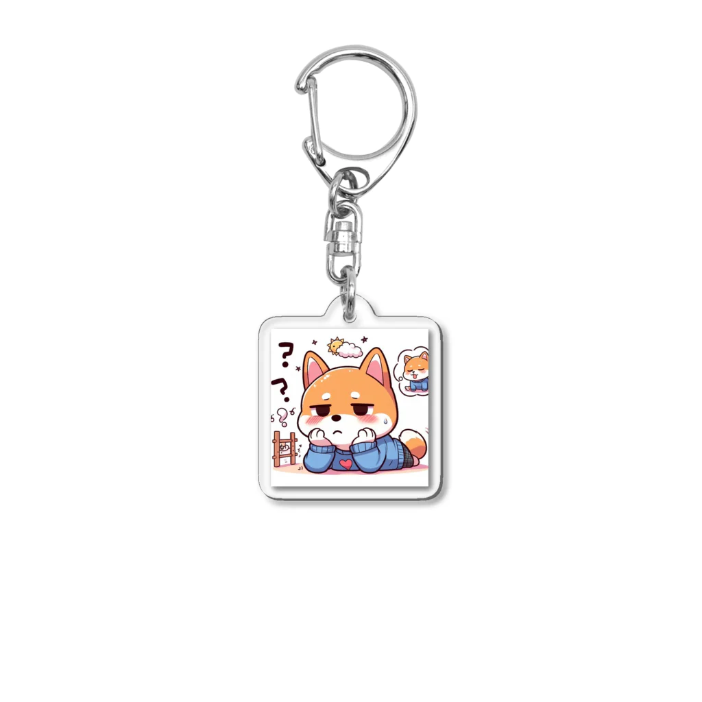 OMOROWの片思い犬 Acrylic Key Chain