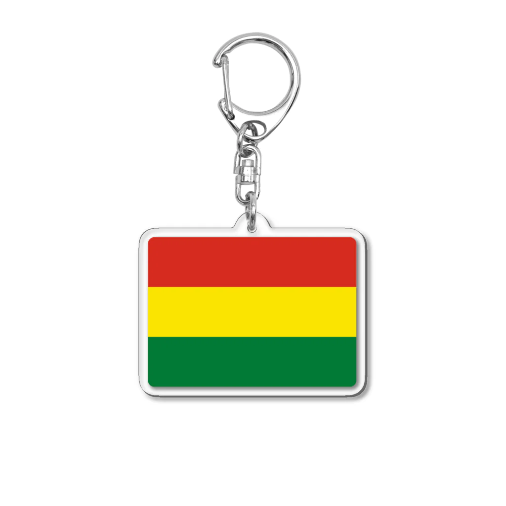 お絵かき屋さんのボリビアの国旗 Acrylic Key Chain