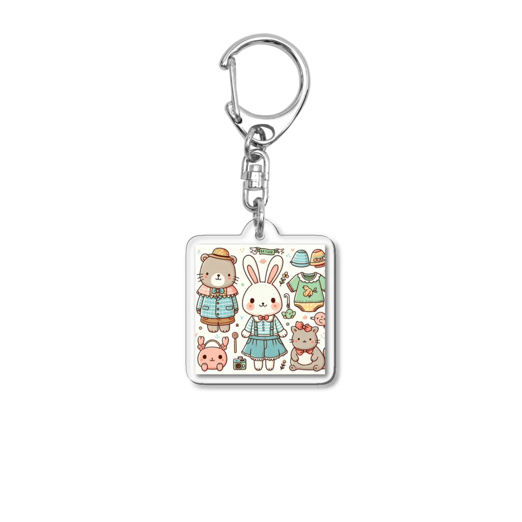 moyasi_777のanimals Acrylic Key Chain