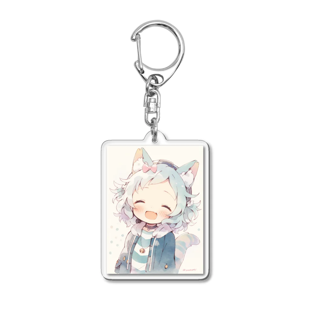 Online/Ojiyのシロミミちゃん Acrylic Key Chain