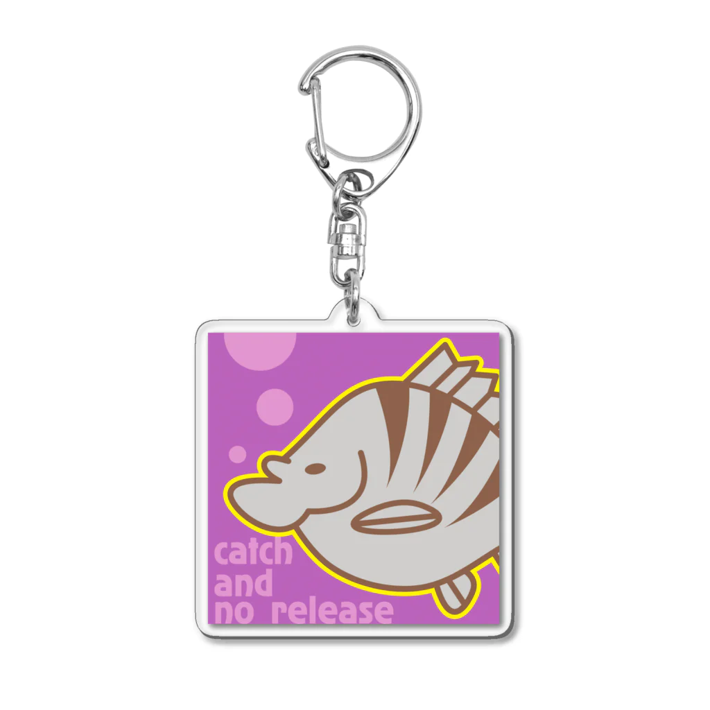 So湖いらの「よそもん」catch and no releaseアクリルキーホルダー Acrylic Key Chain