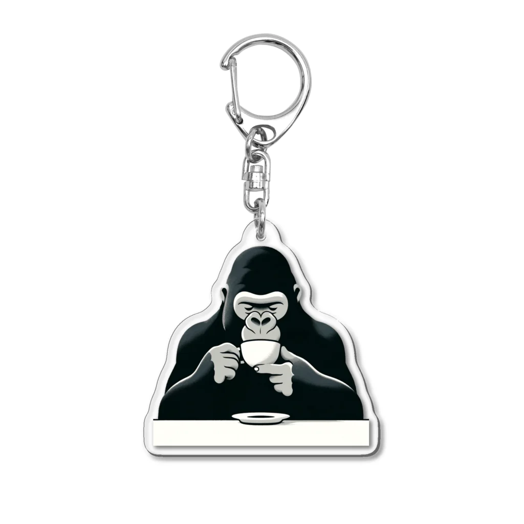 K'ramaのカフェゴリラ Acrylic Key Chain