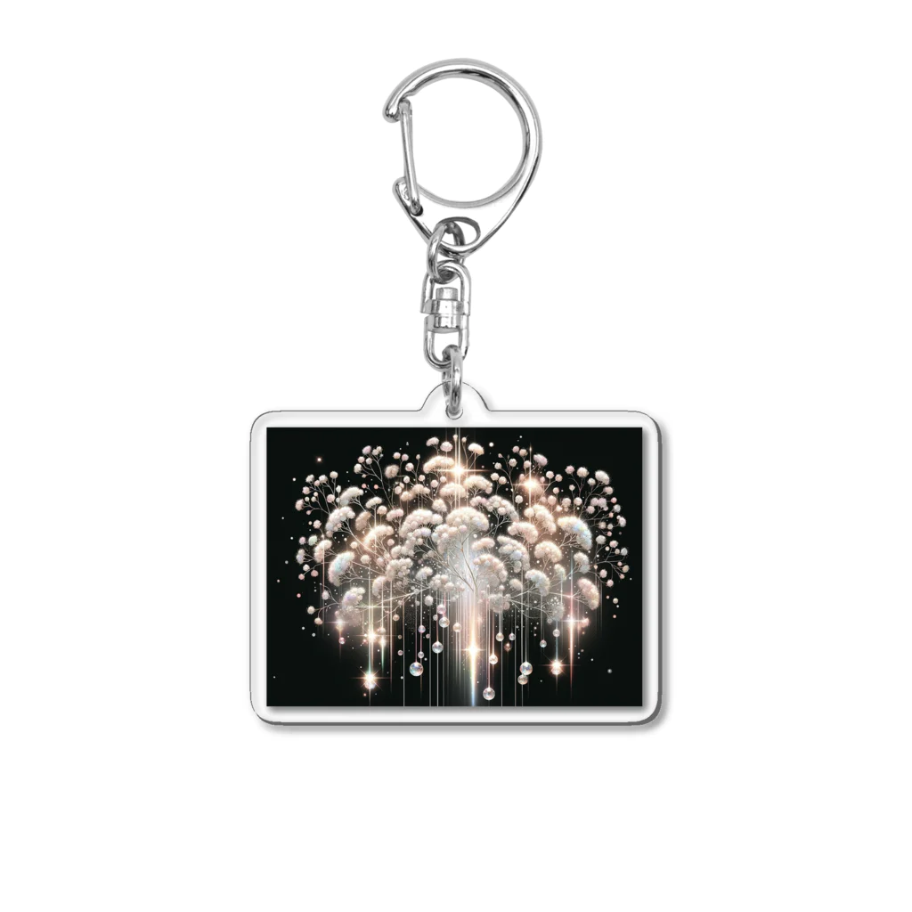 June06の霞草と雫 Acrylic Key Chain