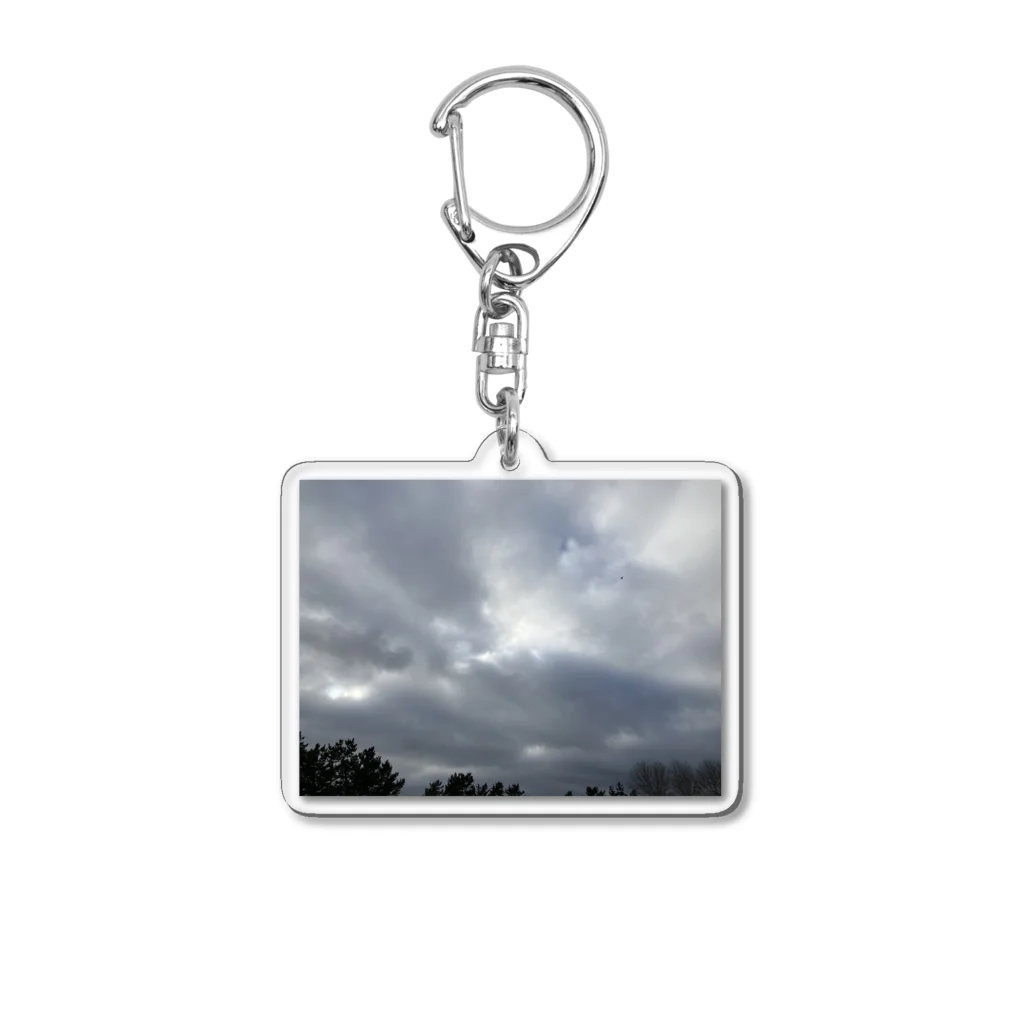 そらの4月22日　吹き荒れる風と雲 Acrylic Key Chain