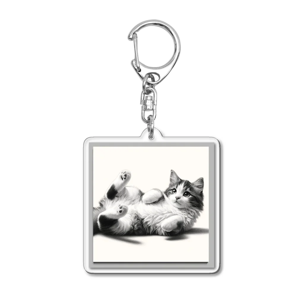 IKEDAYAのリラックスねこ Acrylic Key Chain