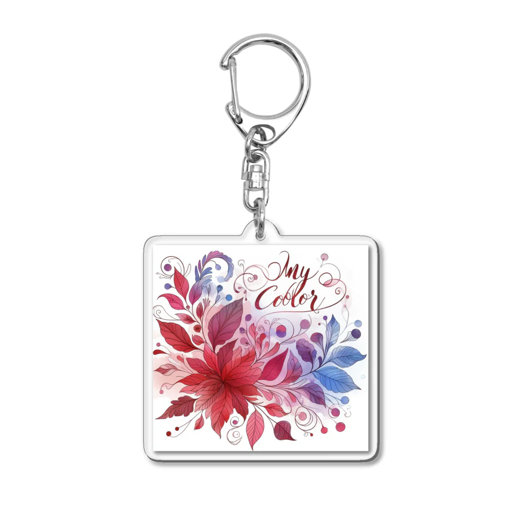 MILIKUのMy Color 赤と紫 Acrylic Key Chain