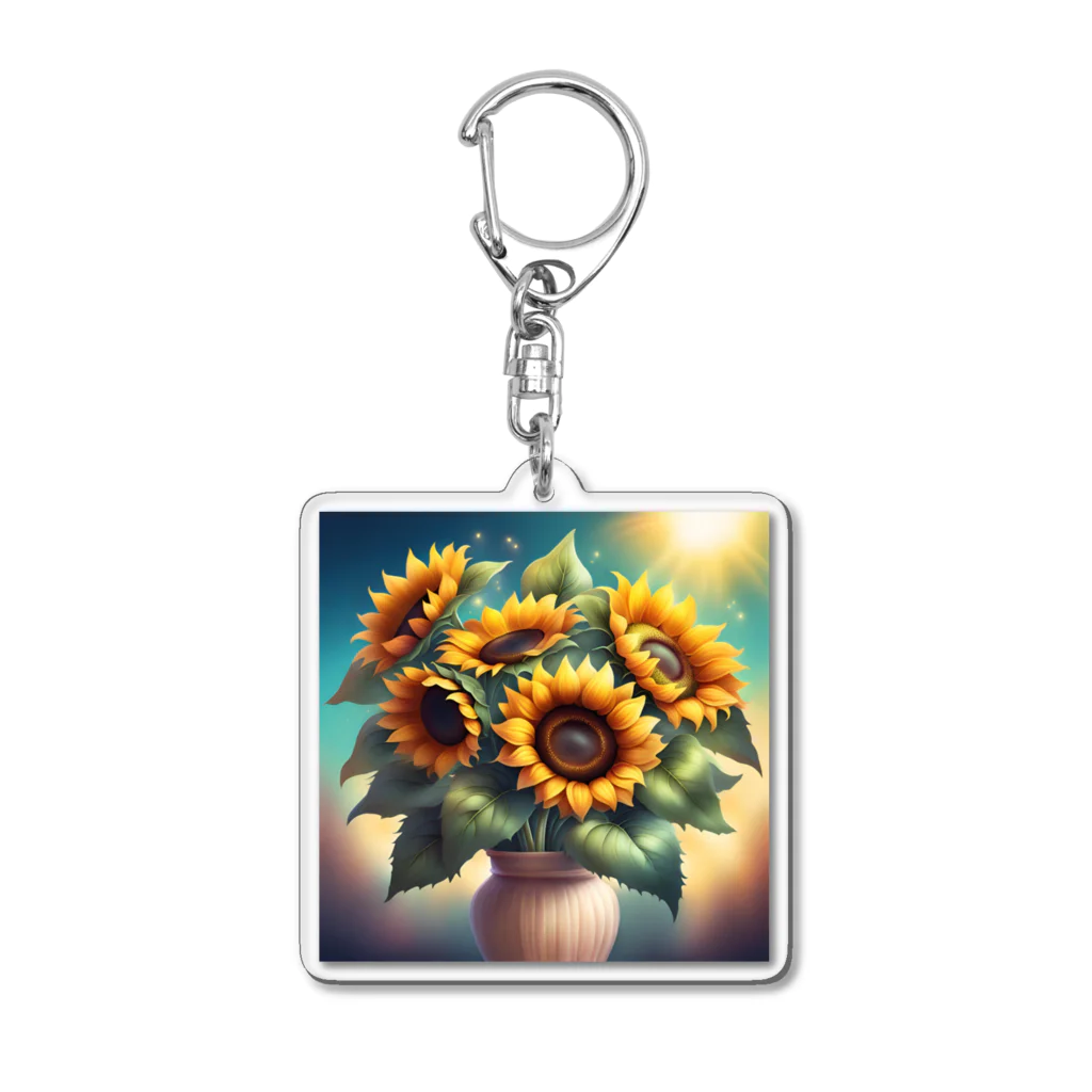 Flower Delightのひまわりの花束 Acrylic Key Chain