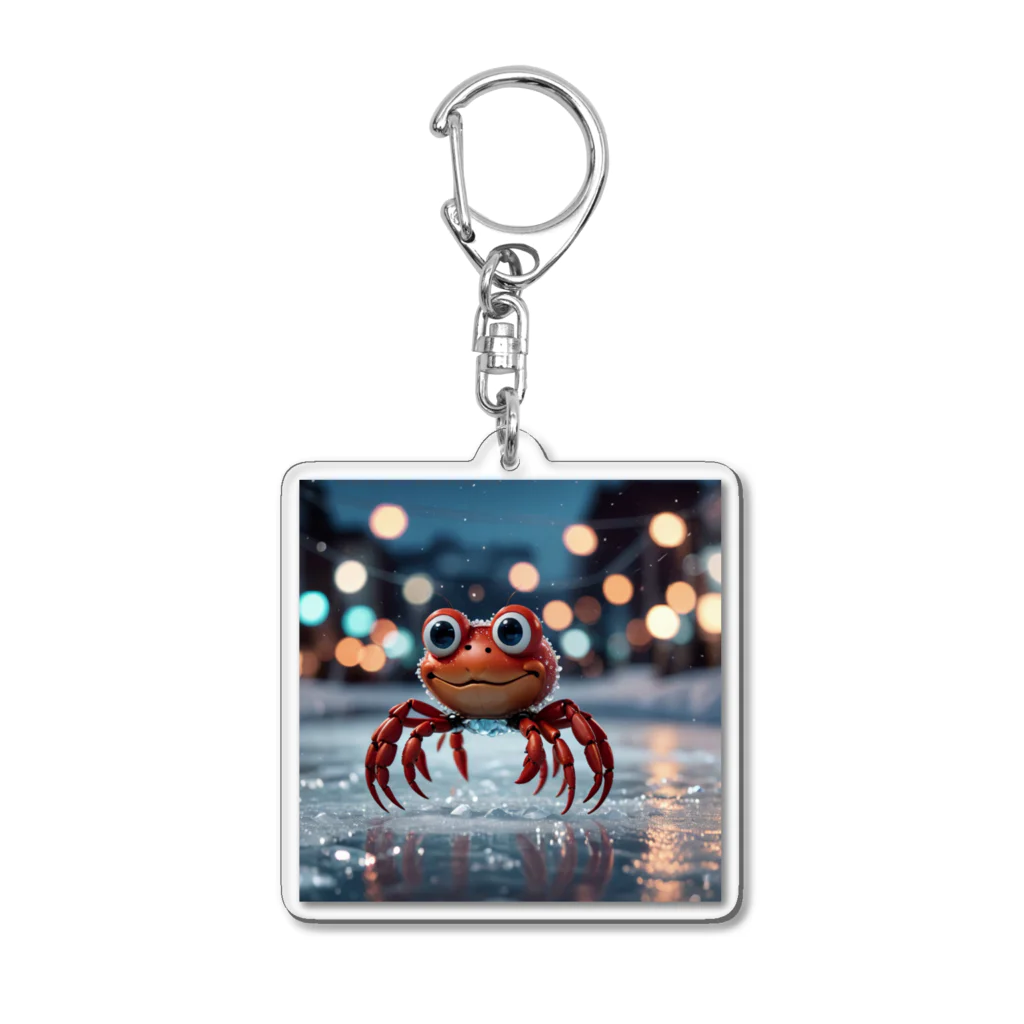 NAOSANの気まぐれ屋の探検中のカニ Acrylic Key Chain