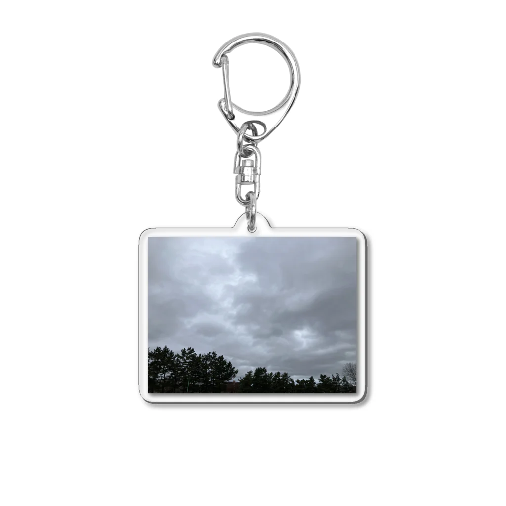 そらの4月24日　雷みたいな雲空 Acrylic Key Chain