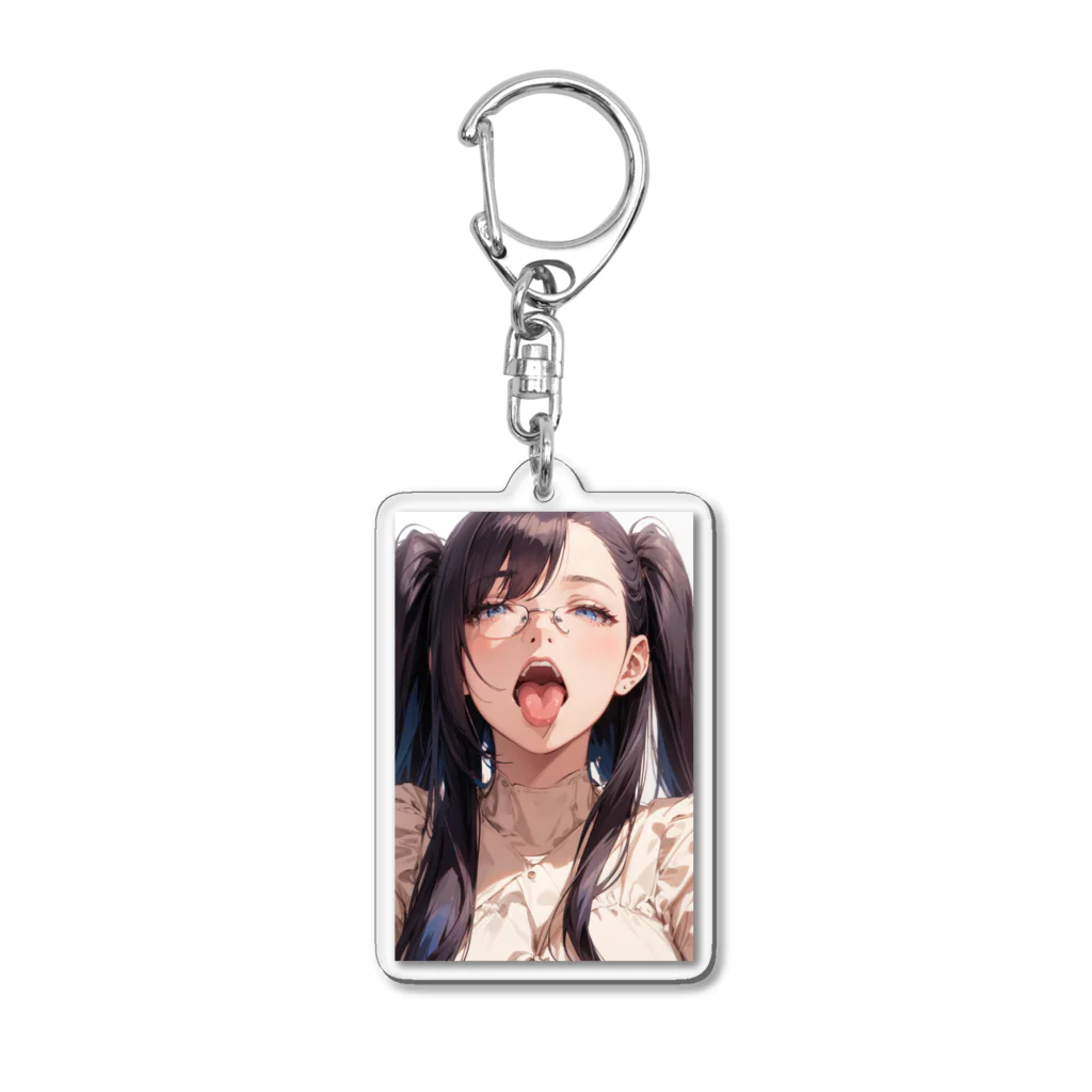 美少女学院の黒髪美少女　美鈴ちゃんメガネ Acrylic Key Chain