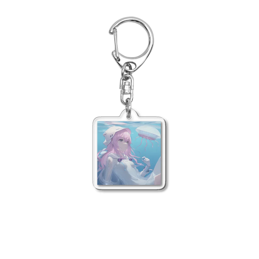 peek25のクラゲみたいなAIロボット Acrylic Key Chain