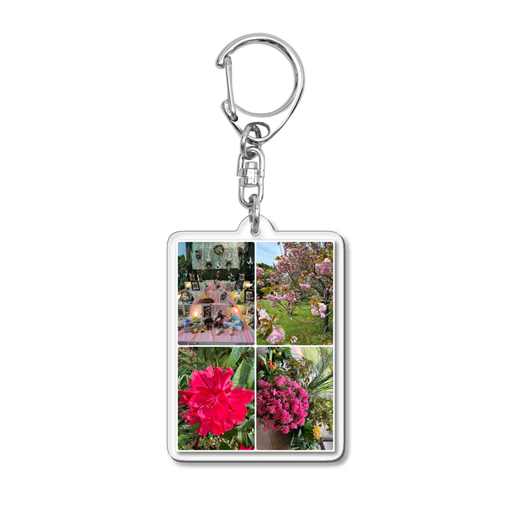 波乗り南国🏝️の花見散歩 Acrylic Key Chain