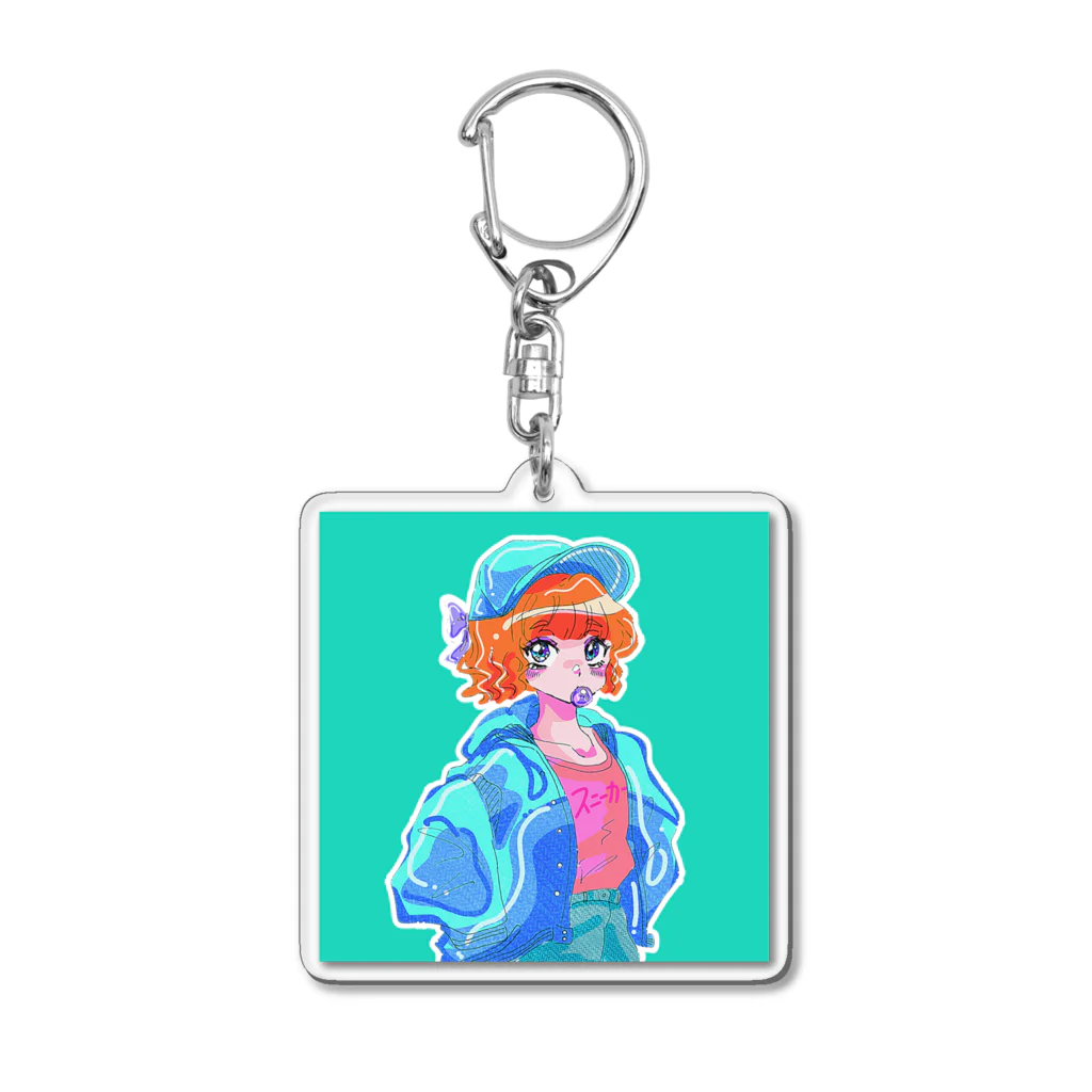 🍓IchigoAme🍓のボーイッシュガールグリーン Acrylic Key Chain