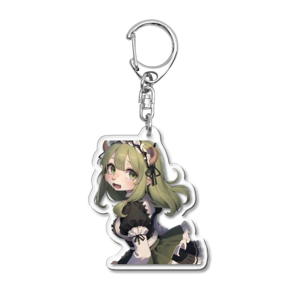 もけもけモンモンのバイソンの女の子　ヴァネッサ Acrylic Key Chain