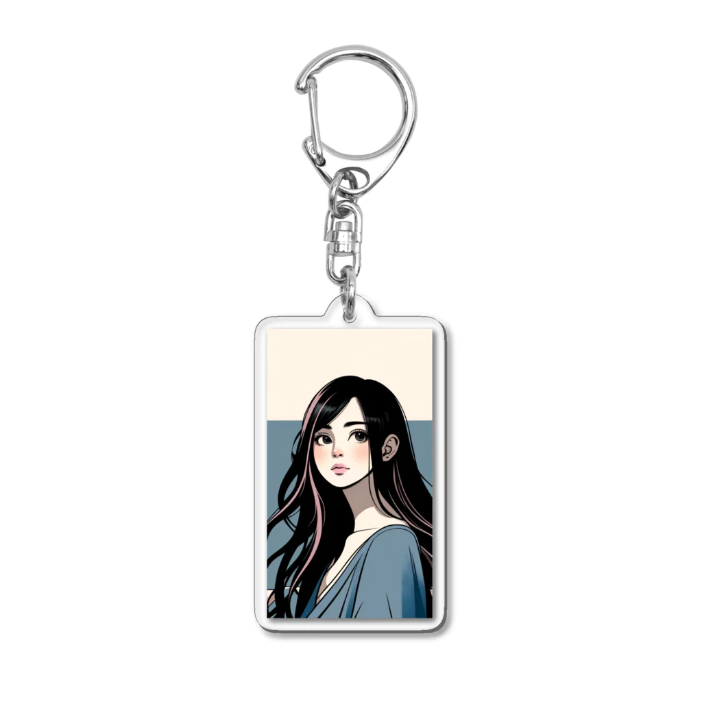 UKIYO-E_POP_by_convert_worksのゆるふわ女子 Acrylic Key Chain