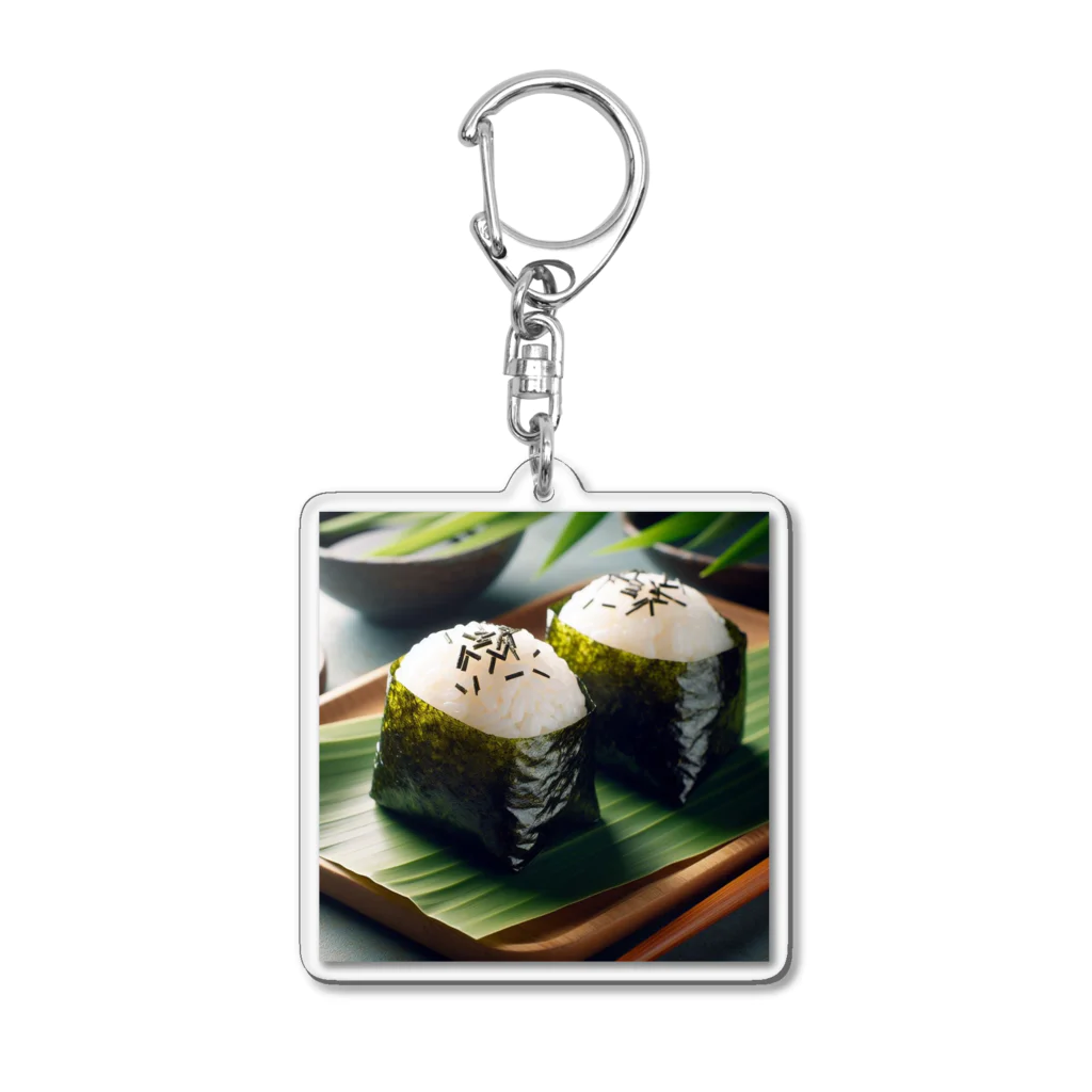 日本の風景 COOL JAPANの日本の風景:お母さんの味''おにぎり" "おむすび''、Japanese scenery: Mom's taste rice balls "Onigri" "Omusubi" Acrylic Key Chain