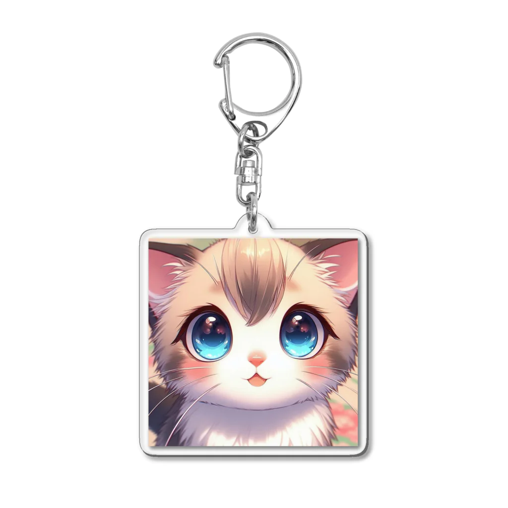 akipoyoのモフモフ Acrylic Key Chain