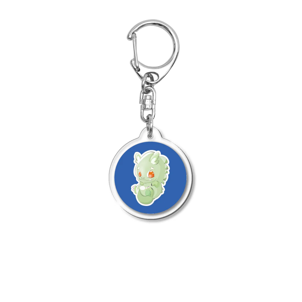 木村麻耶オリジナルグッズの箏と龍 (Blue) Acrylic Key Chain