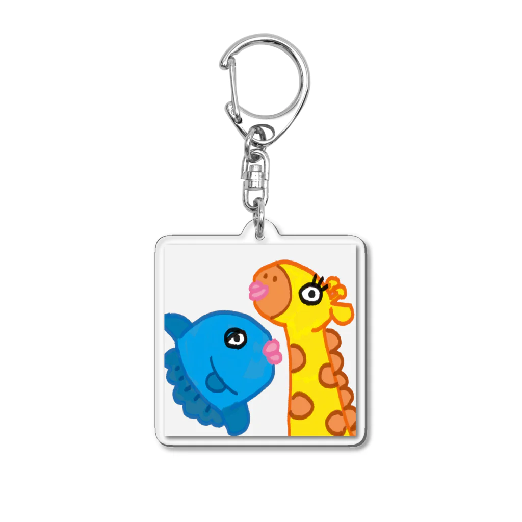 マンボウとキリンのモンハン実況の弟マンボウと兄キリン Acrylic Key Chain