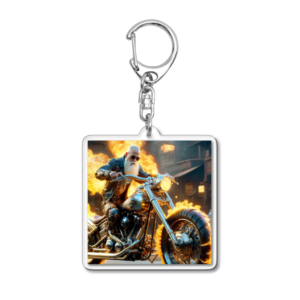 kinfanのバイクじじい Acrylic Key Chain