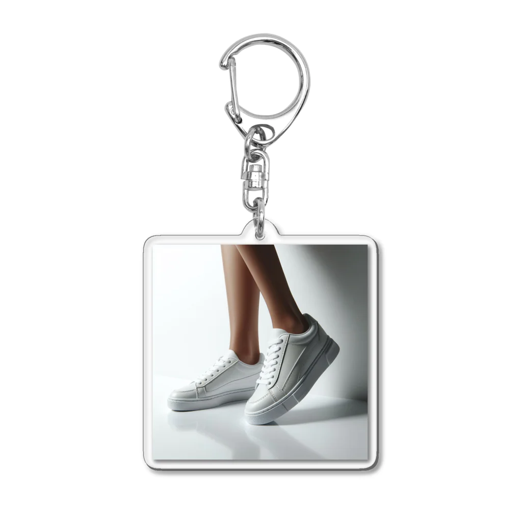 アミュペンの白いスニーカー Acrylic Key Chain