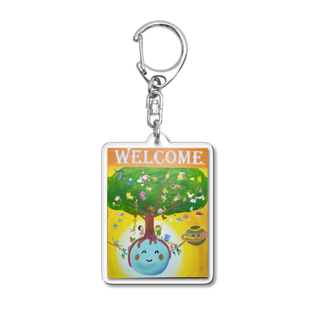 yoko-art-121のwelcome Acrylic Key Chain