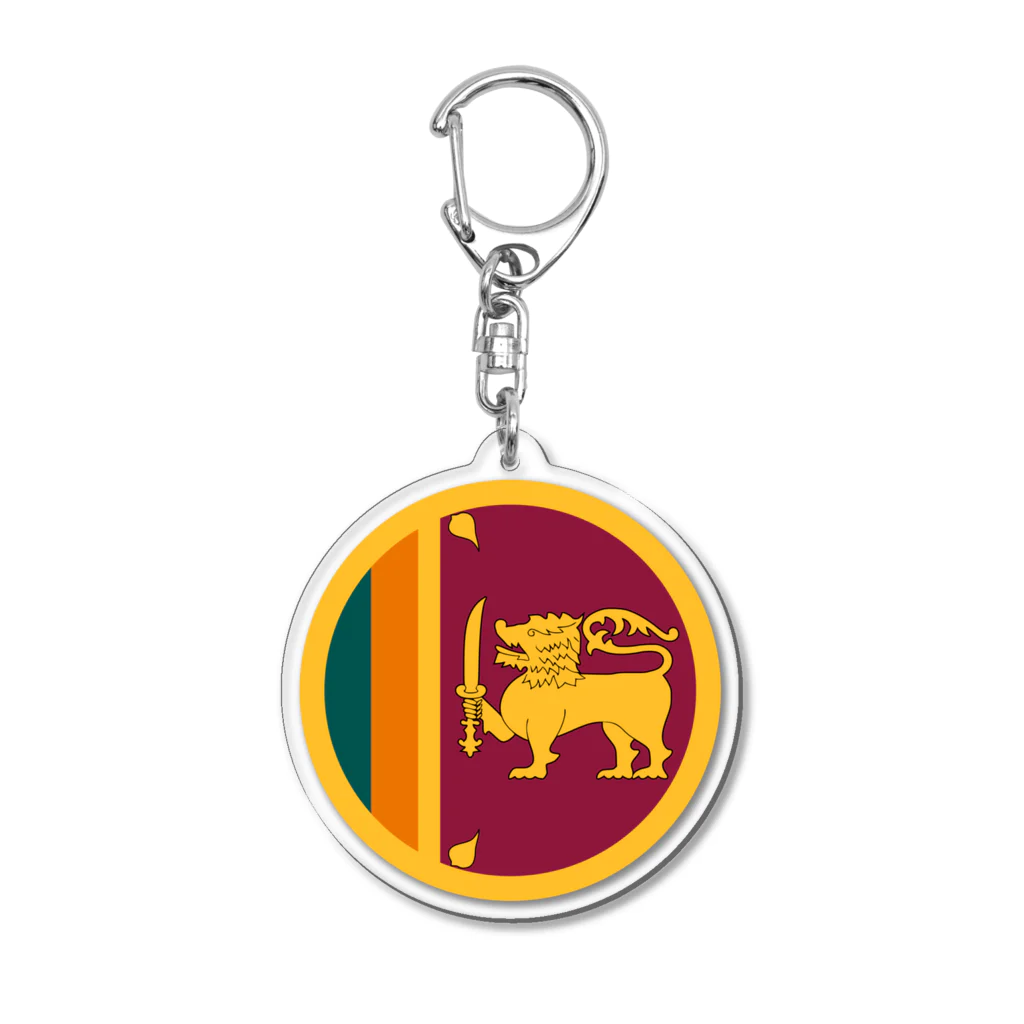 お絵かき屋さんのスリランカの国旗 Acrylic Key Chain