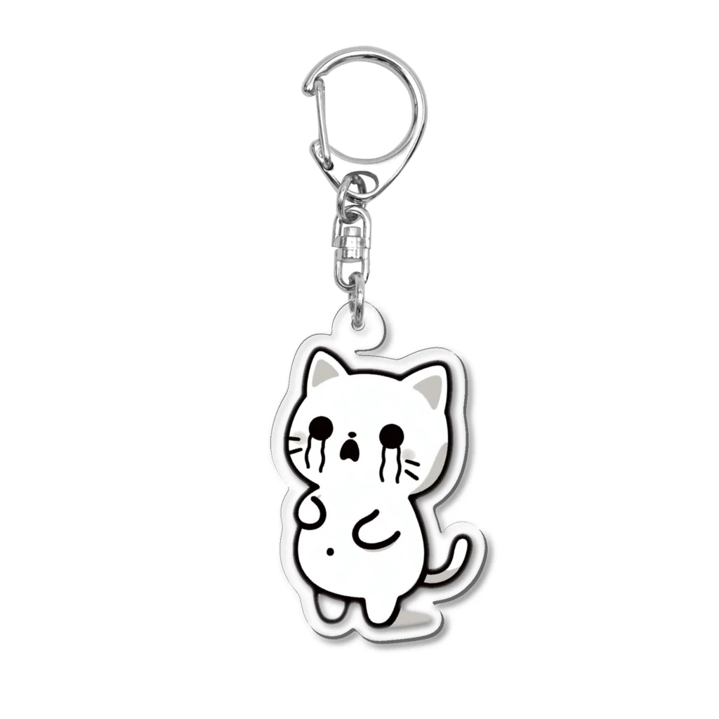 ゆるねこshopのお腹のでてる猫3 Acrylic Key Chain