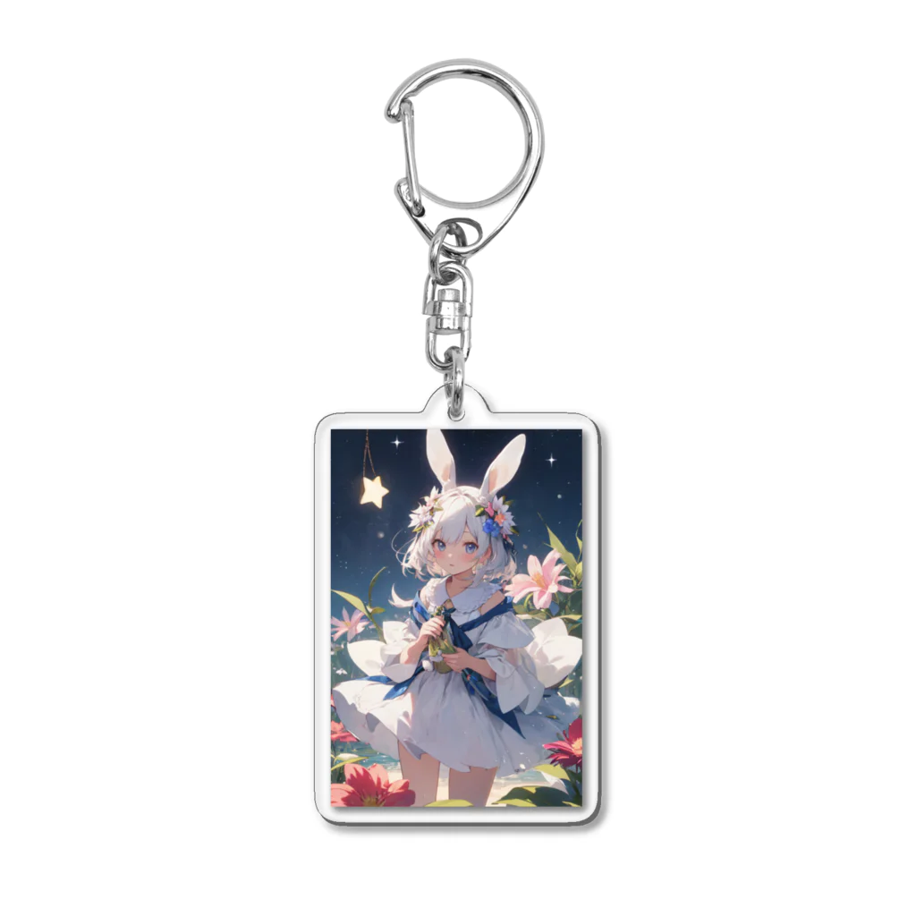 ワークショップ Artemisの夜空のウサちゃん Acrylic Key Chain