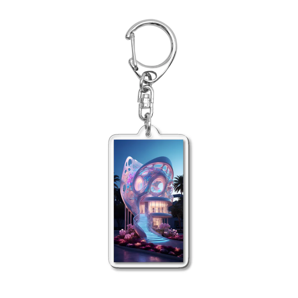 AQUAMETAVERSEの幻想的なお家アメジスト2846 Acrylic Key Chain