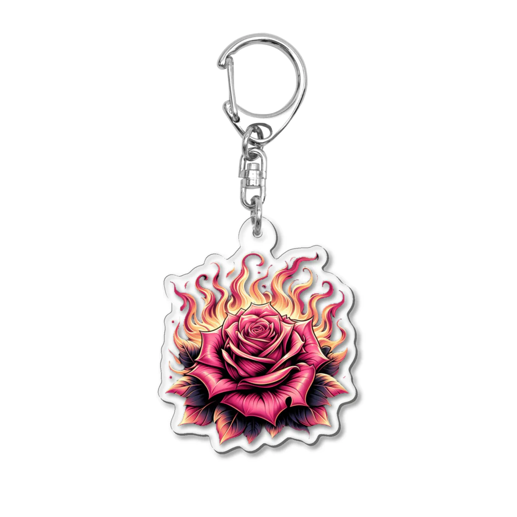 悪魔キャンディの「炎の中の薔薇」 Acrylic Key Chain
