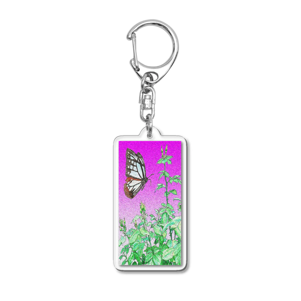 ショウガTの蕾と蝶 Acrylic Key Chain